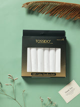 Clean White Comfort Cotton Handkerchief Set - TOSSIDO