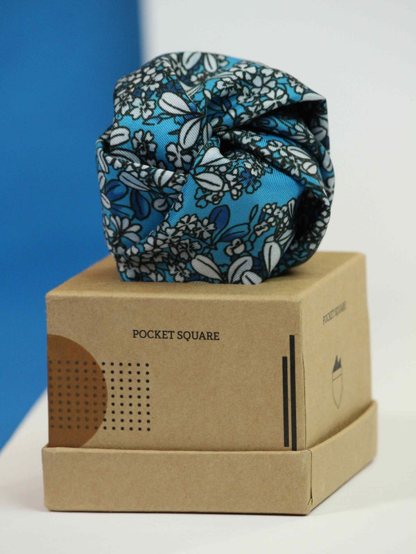 Cobalt Pocket Square - TOSSIDO