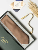 Cocoa Brown Pure Silk Necktie (Teflon Coated) - TOSSIDO