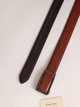 Cognac Brown No-Hole Men's Belt - TOSSIDO