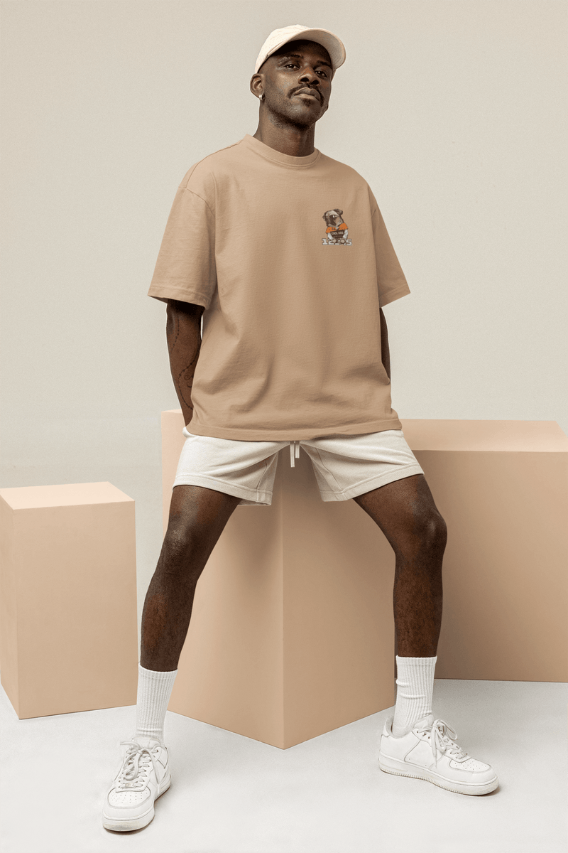 Cool Handcuff Dog Oversized Tee - TOSSIDO