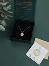 Coral Grapefruit Slice Pendant Necklace - TOSSIDO