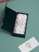 Cream Enamel Pearl Cluster Flower Brooch - TOSSIDO