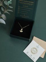Cream Mosaic Anchor Pendant Necklace - TOSSIDO