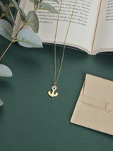 Cream Mosaic Anchor Pendant Necklace - TOSSIDO