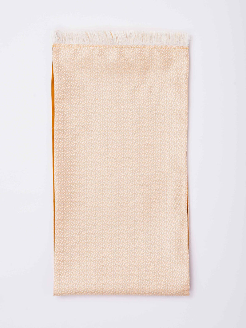 Cream Paisley Reversible Stole & Pocket Square Set - TOSSIDO