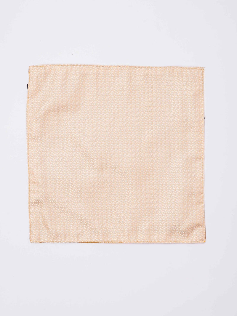 Cream Paisley Reversible Stole & Pocket Square Set - TOSSIDO