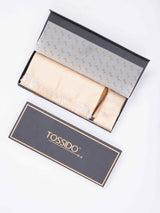 Cream Paisley Reversible Stole & Pocket Square Set - TOSSIDO