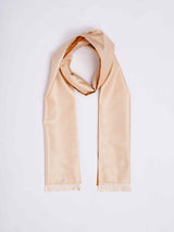 Cream Paisley Reversible Stole & Pocket Square Set - TOSSIDO