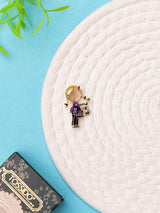 Creative Artist Girl Enamel Brooch - TOSSIDO