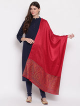 Crimson Heritage Modal Silk Stole | Tossido - TOSSIDO