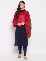 Crimson Heritage Modal Silk Stole | Tossido - TOSSIDO