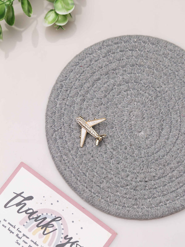 Crystal Airplane Brooch - TOSSIDO