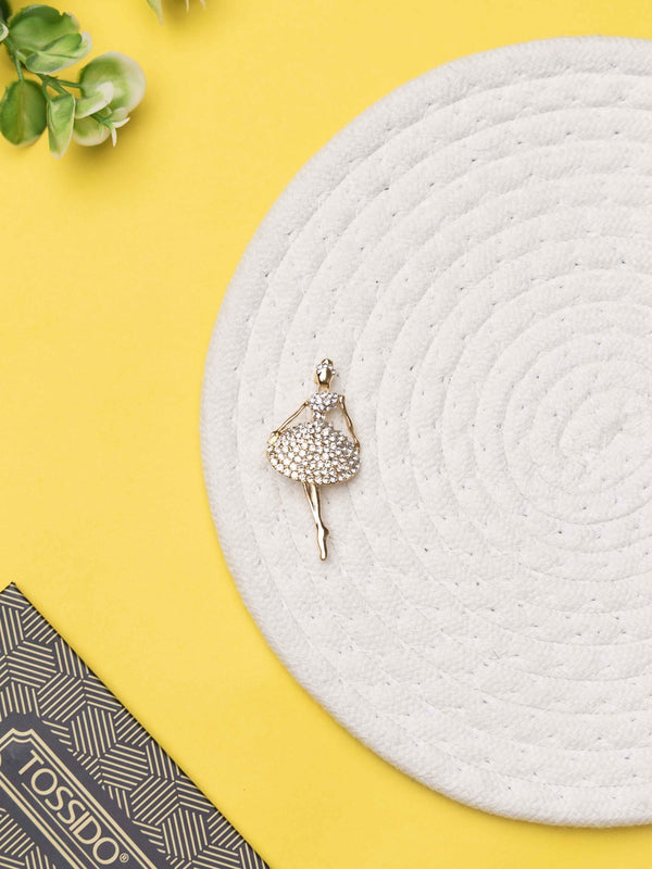 Crystal Ballerina Brooch - TOSSIDO