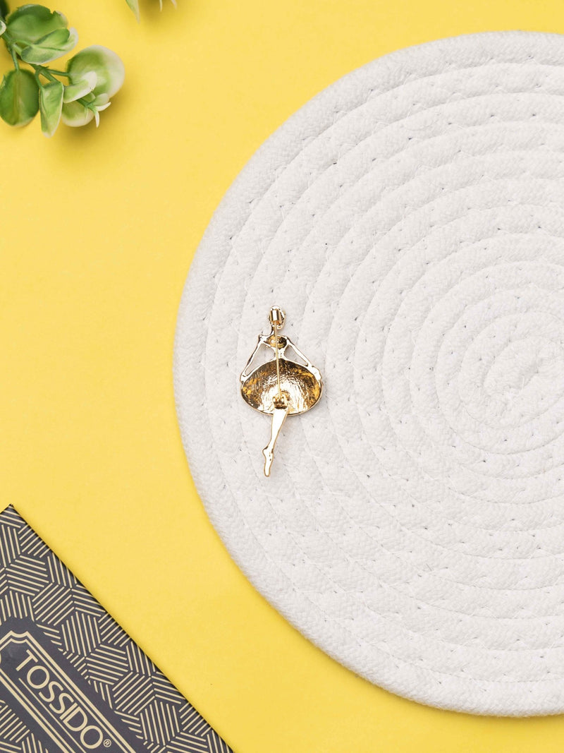 Crystal Ballerina Brooch - TOSSIDO