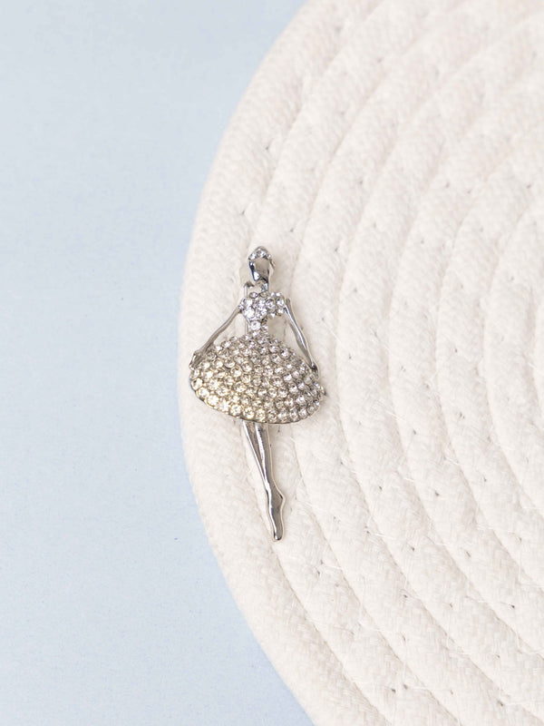 Crystal Ballerina Brooch - TOSSIDO
