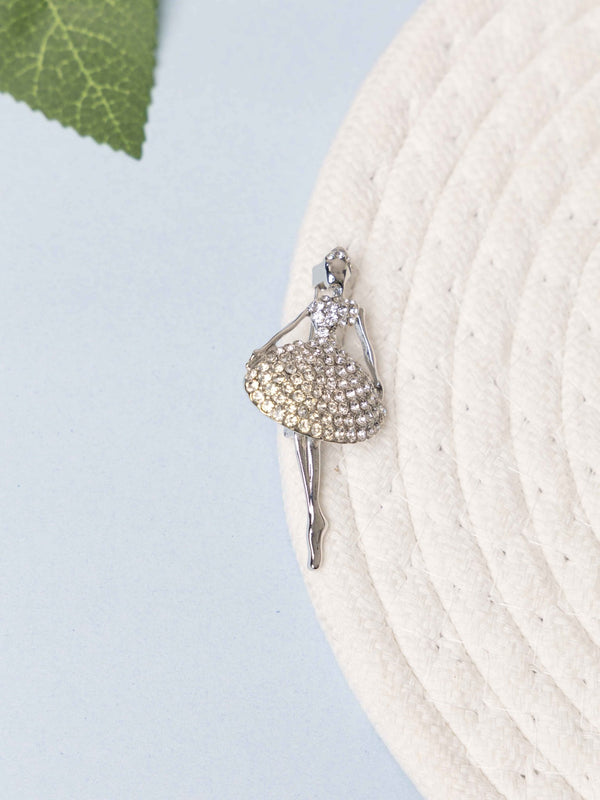 Crystal Ballerina Brooch - TOSSIDO