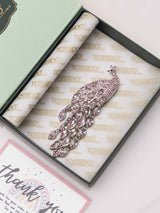 Crystal Cascade Peacock Brooch - TOSSIDO