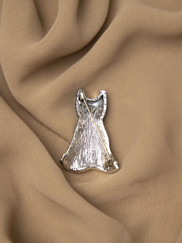 Crystal Couture Dress Brooch - TOSSIDO