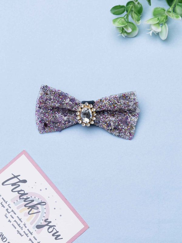 Crystal Lilac Gemstone Bowtie - TOSSIDO
