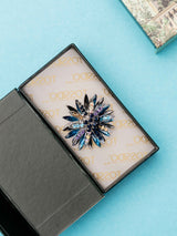Crystal Sunburst Brooch - TOSSIDO
