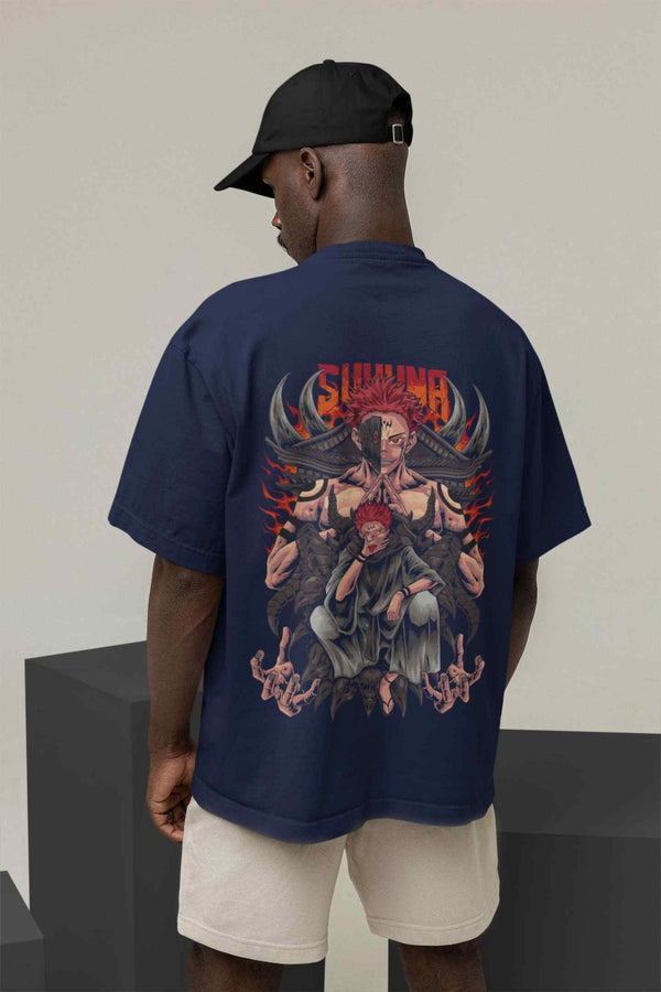 Cursed Elegance: Sukuna's Signature Oversized Tee - TOSSIDO