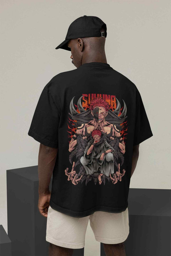 Cursed Elegance: Sukuna's Signature Oversized Tee - TOSSIDO