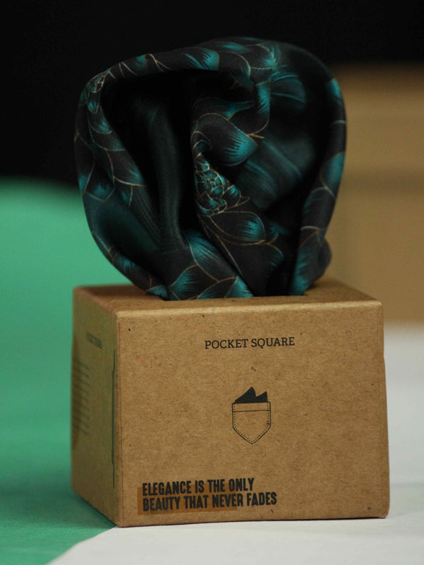 Cyprus Green Floral Pocket Square - TOSSIDO
