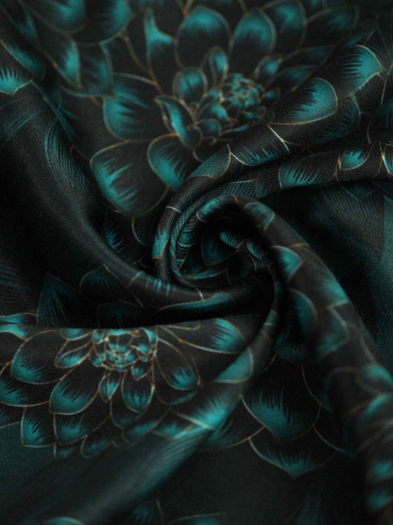 Cyprus Green Floral Pocket Square - TOSSIDO