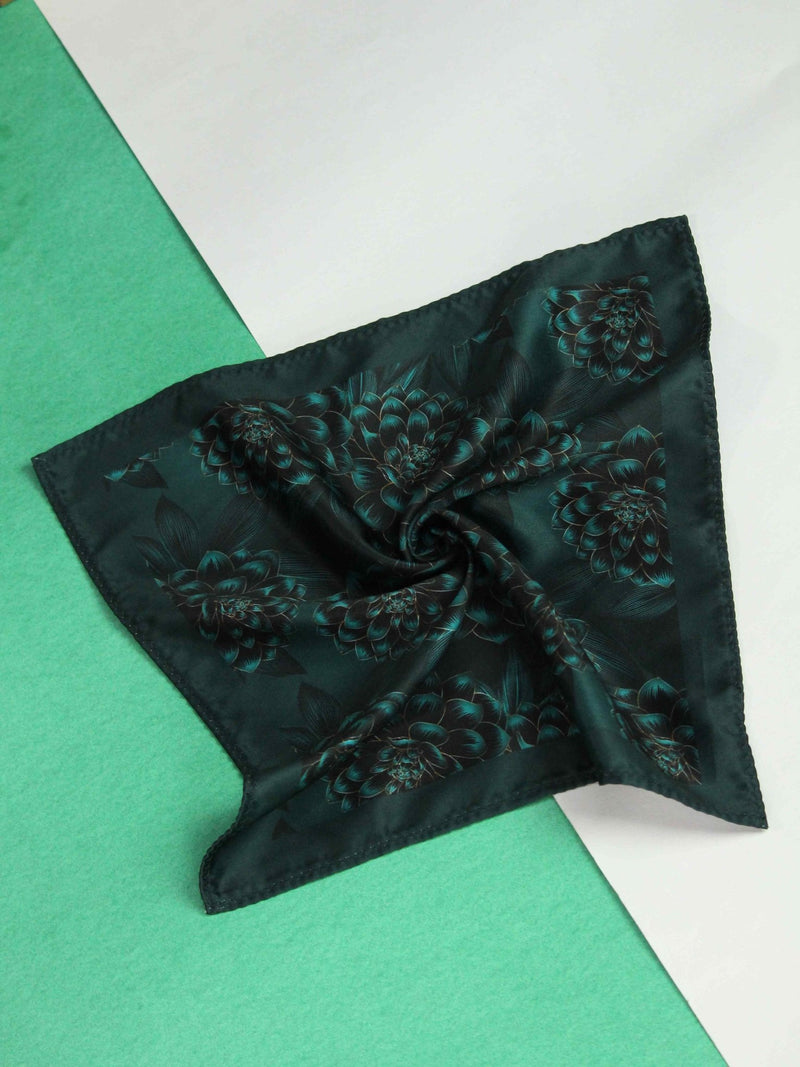 Cyprus Green Floral Pocket Square - TOSSIDO