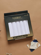 Daily Classic White Cotton Handkerchief Set - TOSSIDO