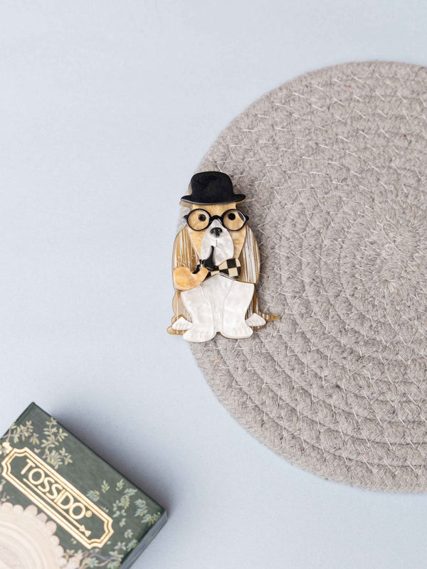 Dapper Dog Brooch - TOSSIDO