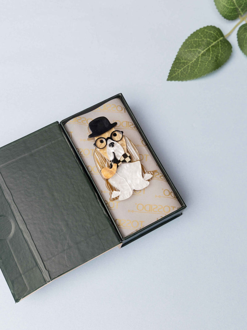 Dapper Dog Brooch - TOSSIDO