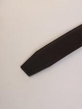 Dark Brown No-Hole Men's Belt - TOSSIDO