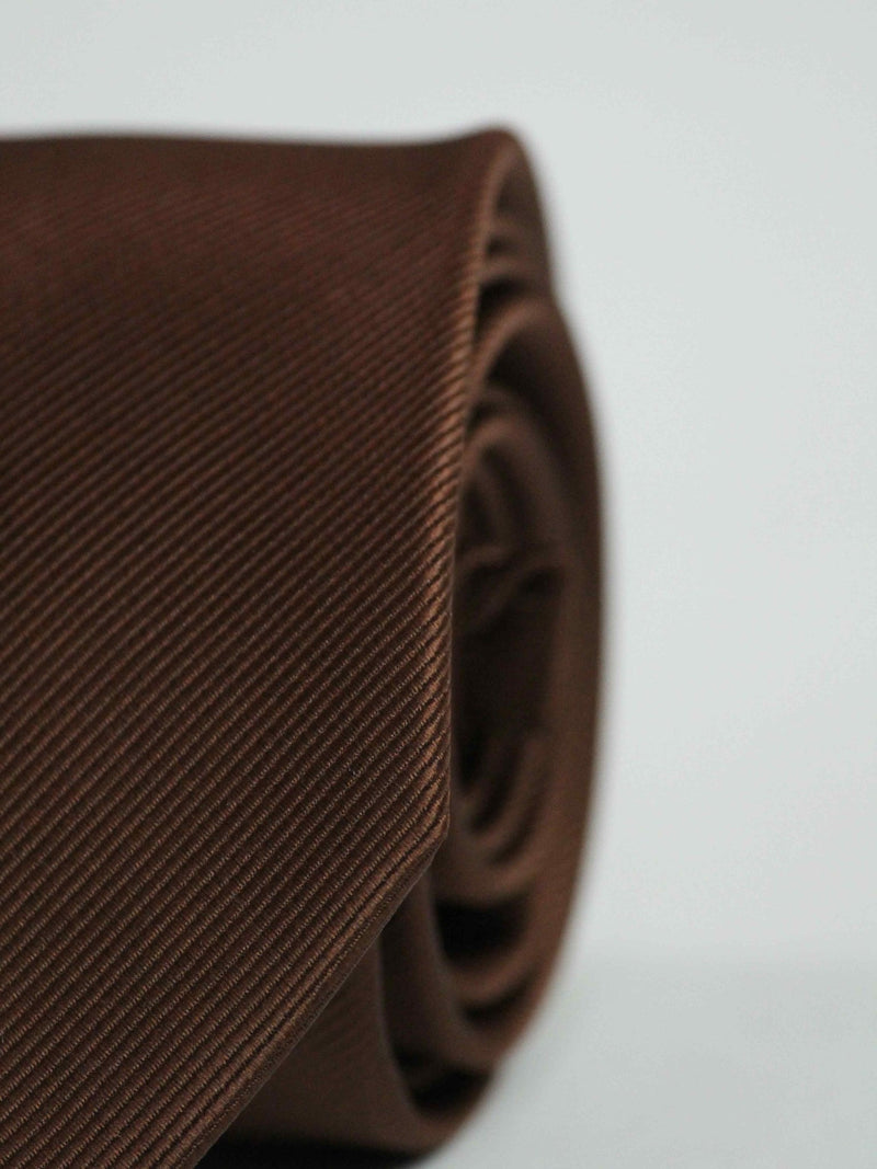 Dark Brown Skinny Necktie - TOSSIDO
