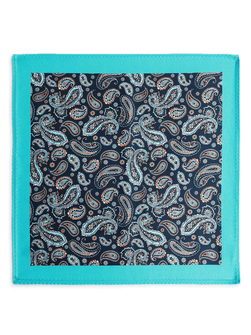 Dark Green Floral Stole & Pocket Square Set - TOSSIDO