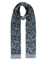 Dark Green Floral Stole & Pocket Square Set - TOSSIDO