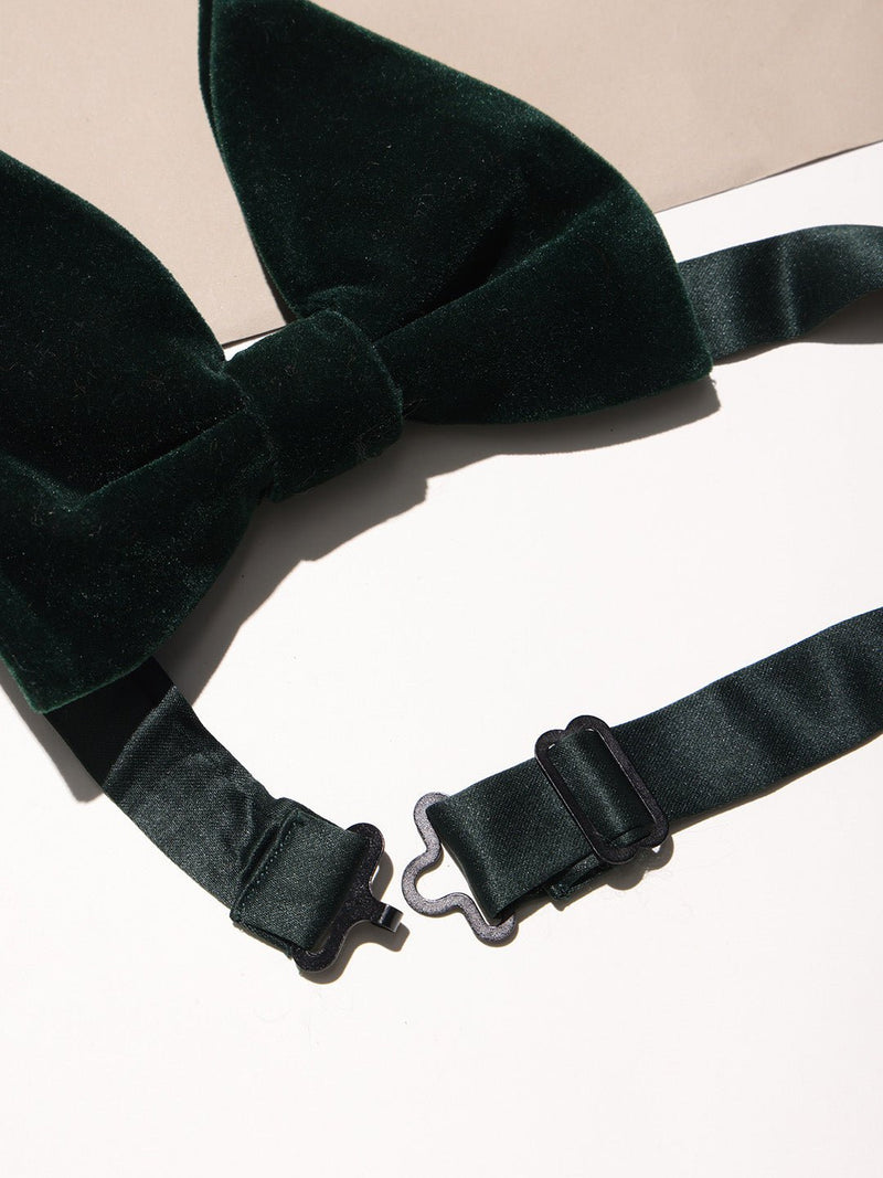 Dark Green Velvet Bowtie - TOSSIDO