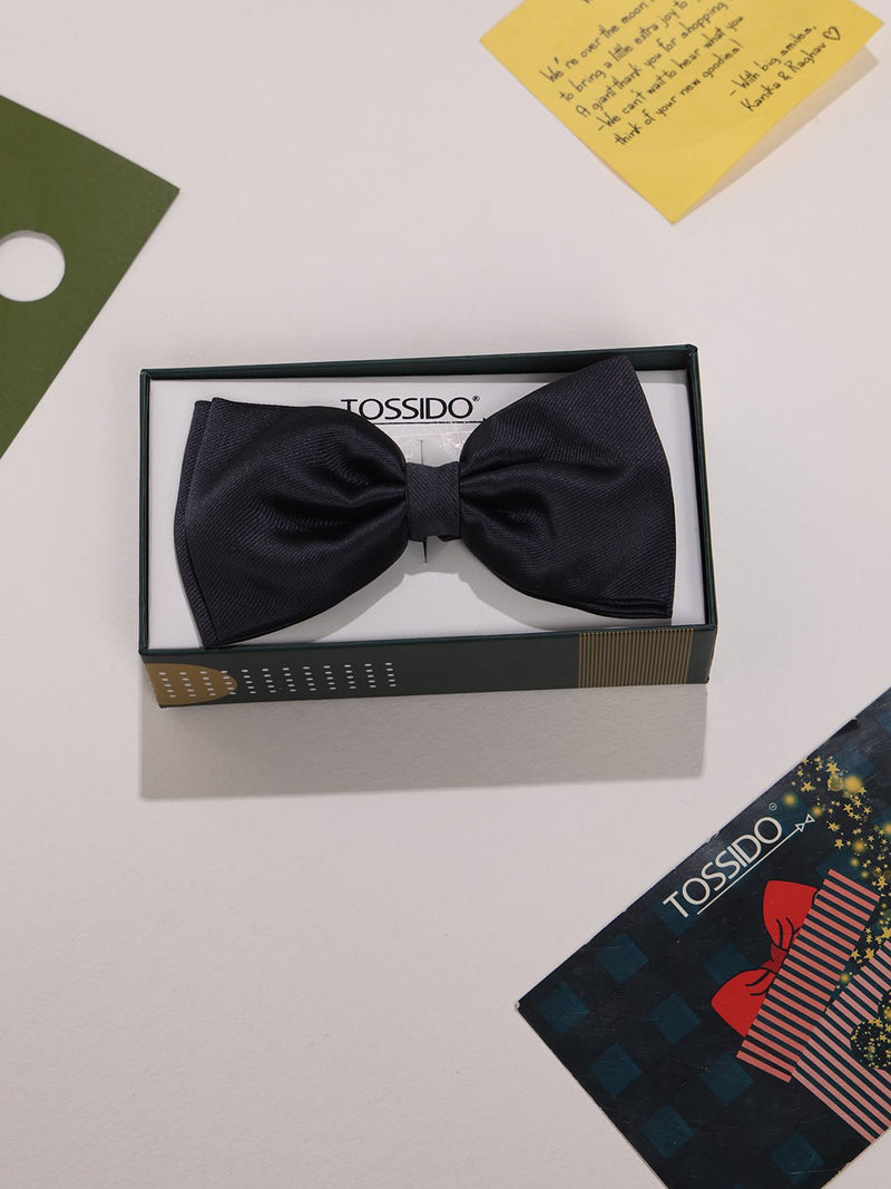 Dark Grey Solid Bowtie - TOSSIDO