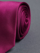 Deep Pink Skinny Necktie - TOSSIDO