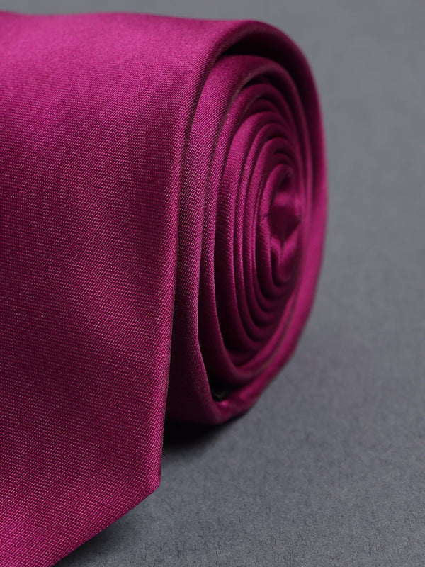 Deep Pink Skinny Necktie - TOSSIDO