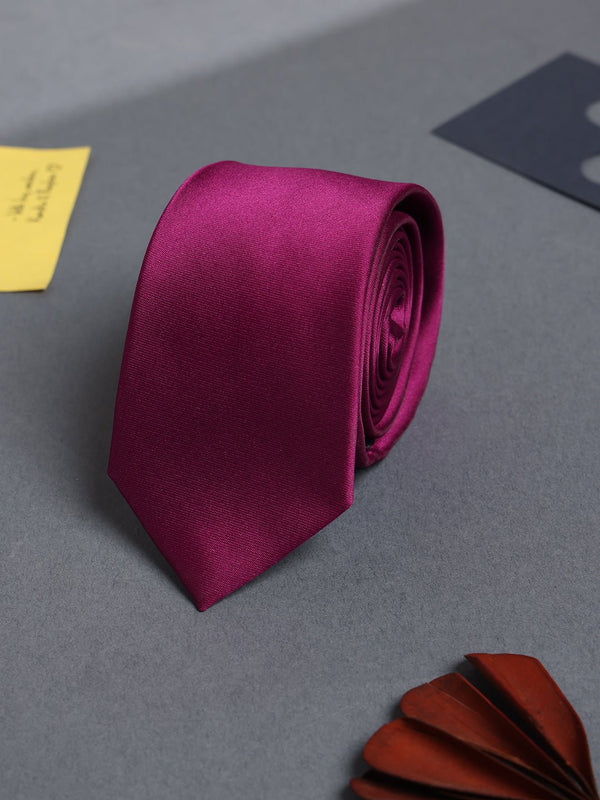Deep Pink Skinny Necktie - TOSSIDO