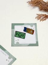 Dollar Bill & Adventure Awaits Ticket Enamel Pin Set of 2 - TOSSIDO