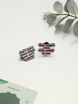 Don't Worry & Cash Money Quote Enamel Pin Set of 2