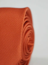 Dull Orange Skinny Necktie - TOSSIDO