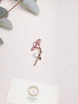 Dusky Pink Blossom Pearl Brooch - TOSSIDO