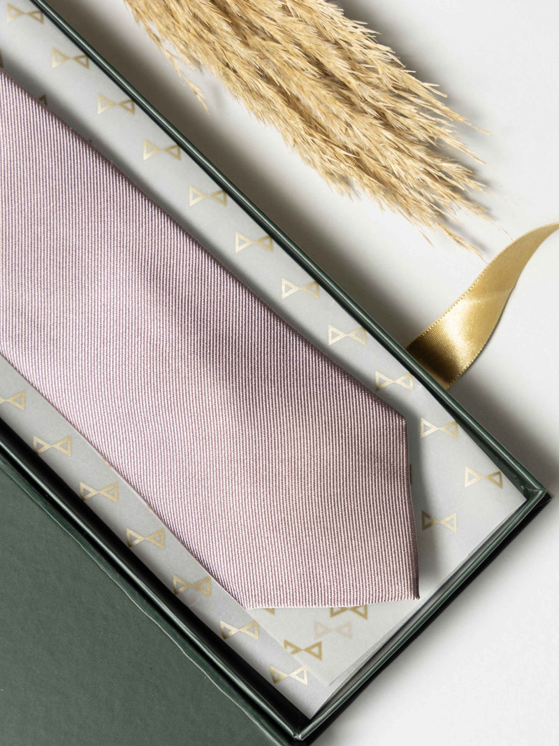 Dusty Pink Pure Silk Necktie (Teflon Coated) - TOSSIDO