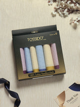 Elegant Pastel Blend Cotton Handkerchief Set - TOSSIDO