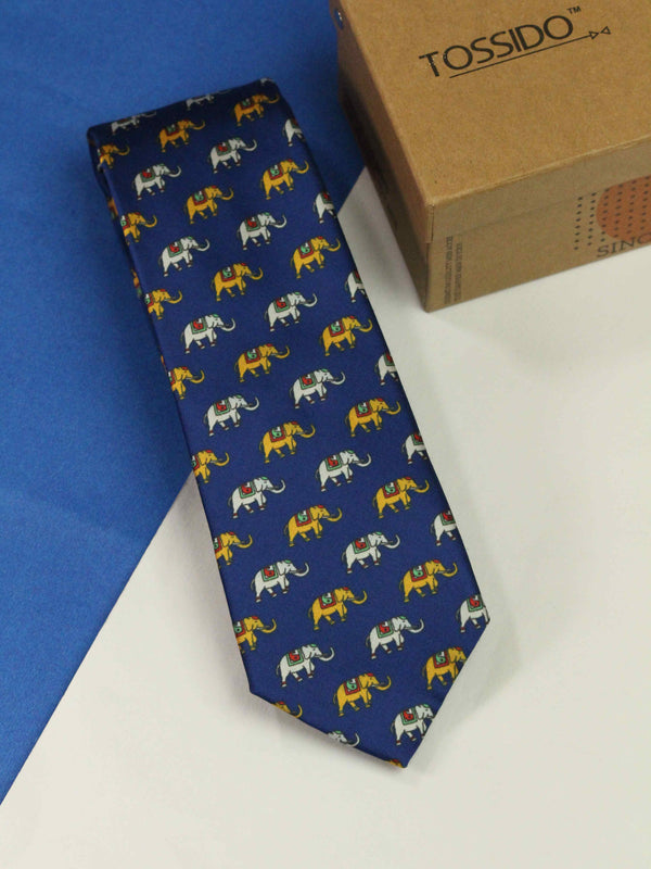Blue Elephant Necktie