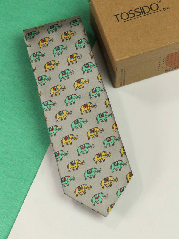 Grey Elephant Necktie